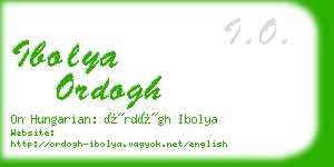 ibolya ordogh business card